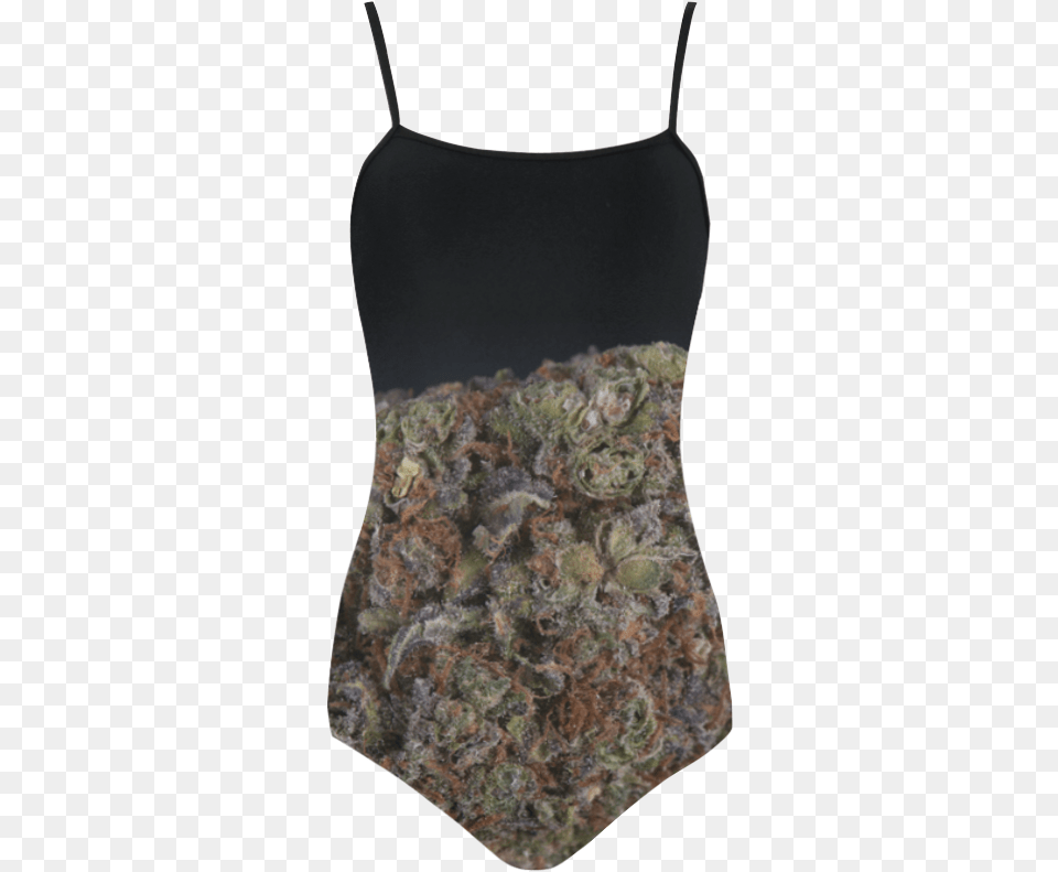 Medicinal Medical Marijuana On Black Strap Swimsuit Maillot, Clothing, Tank Top Free Transparent Png