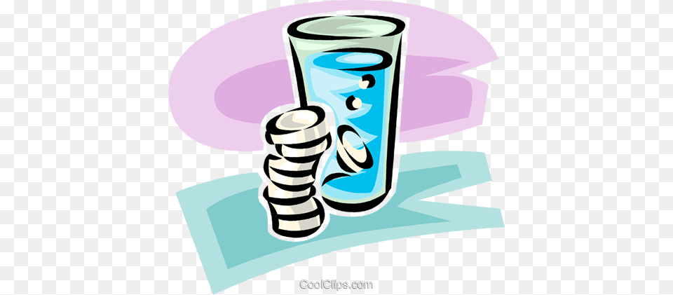 Medicine And A Glass Of Water Royalty Vector Clip Art Free Transparent Png
