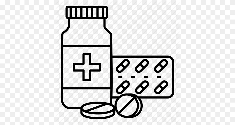 Medicine Bottle Outline Clipart Pharmaceutical Drug Free Transparent Png