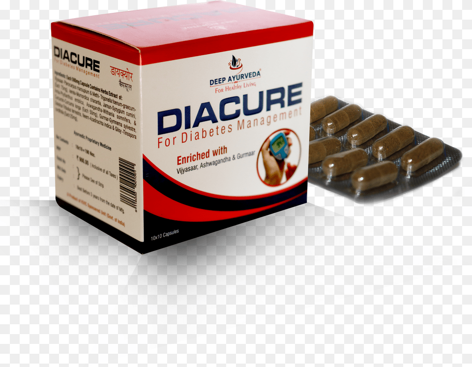Medicine Diacure Herbal Capsule Png Image