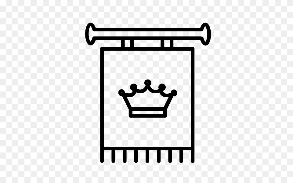 Medieval Banner Rubber Stamp Stampmore, Gray Free Transparent Png