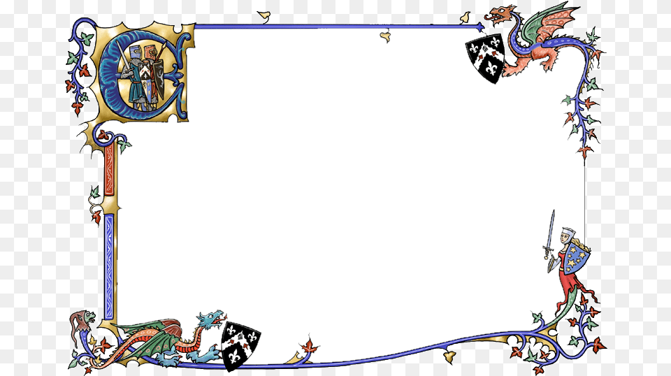 Medieval Border Middle Ages Frame, White Board, Person Free Transparent Png