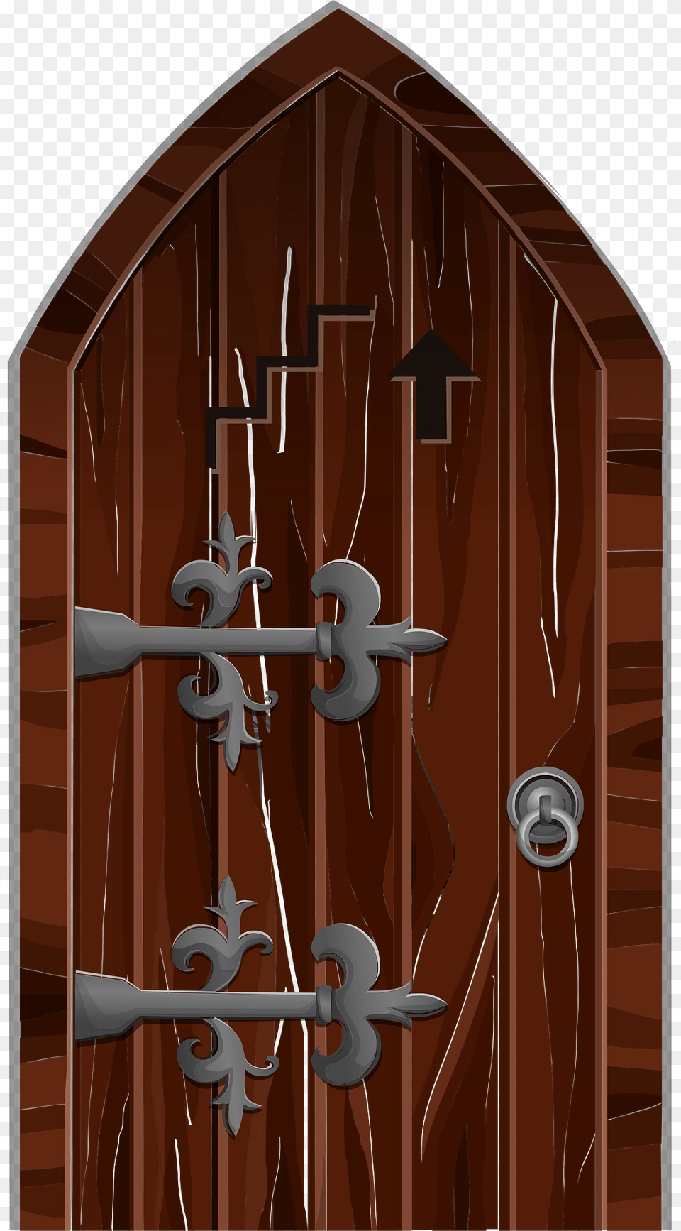 Medieval Brown Door Clipart, Wood, Gate Png Image