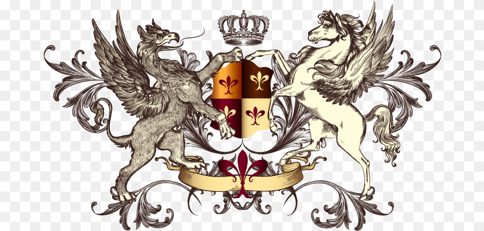 Medieval Crest Griffin Heraldry, Person, Animal, Canine, Dog Free Png