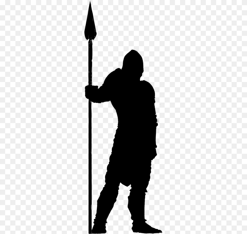 Medieval Infantry Medieval Army Silhouette, Gray Png