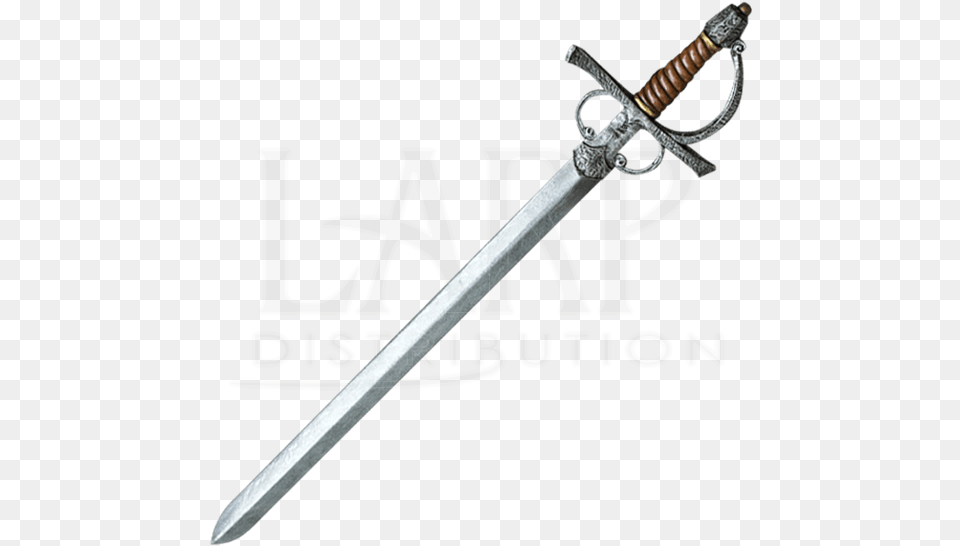 Medieval Knight Larp Rapier Sword Sword, Weapon, Blade, Dagger, Knife Free Png Download