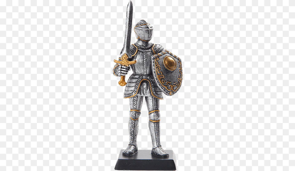 Medieval Knight Warrior Statue 5 Inch Medieval Knight With Classic Shield, Armor, Adult, Male, Man Free Png Download