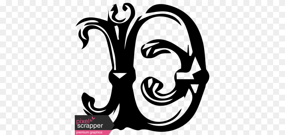 Medieval Letters D Graphic, Art, Graphics, Pattern, Floral Design Free Png Download