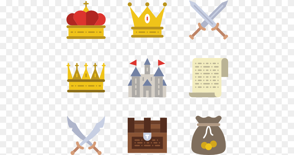Medieval Medieval Icon Pack, Accessories, Jewelry, Crown, Blade Free Png