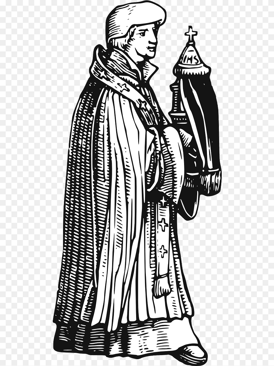 Medieval Priest, Fashion, Man, Male, Adult Png Image