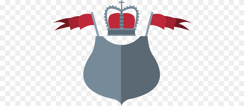 Medieval Shield With Crown And Flags Flat Icon Canva, Accessories, Jewelry, Armor Free Png