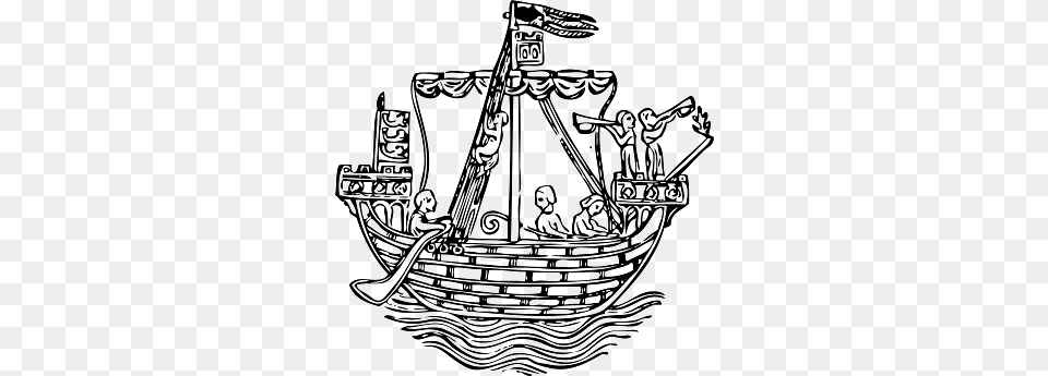 Medieval Ship, Art, Drawing, Person, Face Free Png