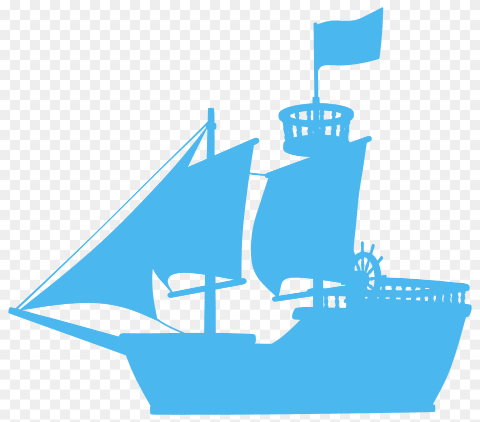 Medieval Ship Silhouette, Boat, Sailboat, Vehicle, Transportation Png Image
