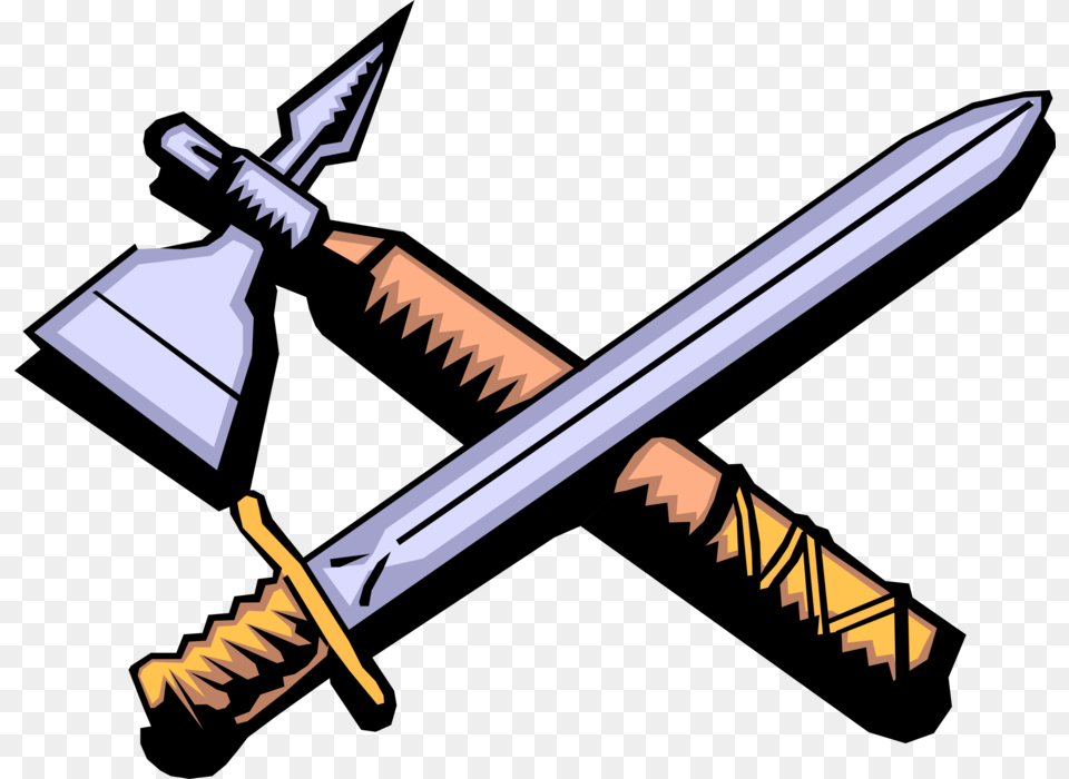 Medieval Sword And Axe, Weapon, Blade, Dagger, Knife Png Image