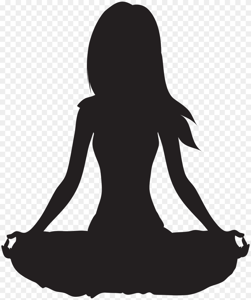 Meditate Silhouette Clip, Lighting Png