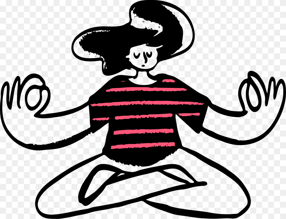 Meditating Clipart, Person, Clothing, Hat, Face Free Png Download