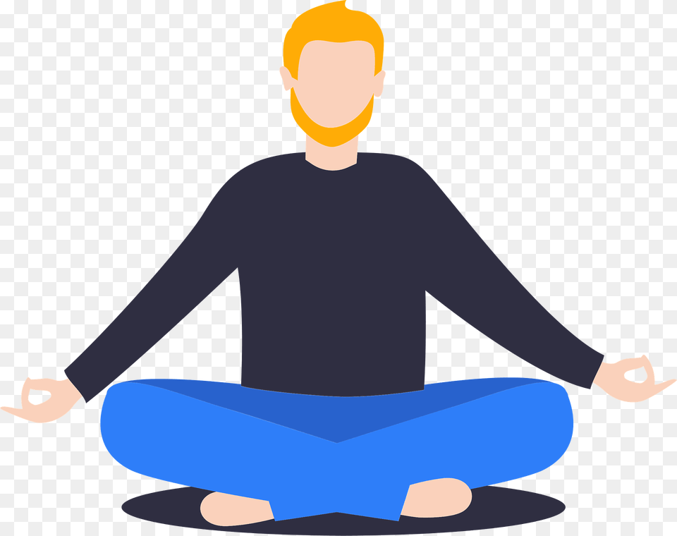 Meditation Clipart, Adult, Person, Man, Male Free Transparent Png