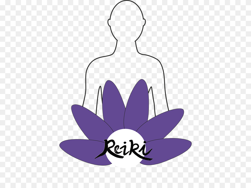 Meditation Clipart Reiki, Purple, Flower, Plant, Chandelier Free Png Download