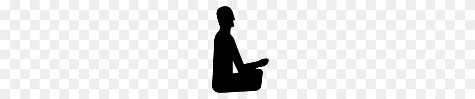 Meditation Icons Noun Project, Gray Png Image