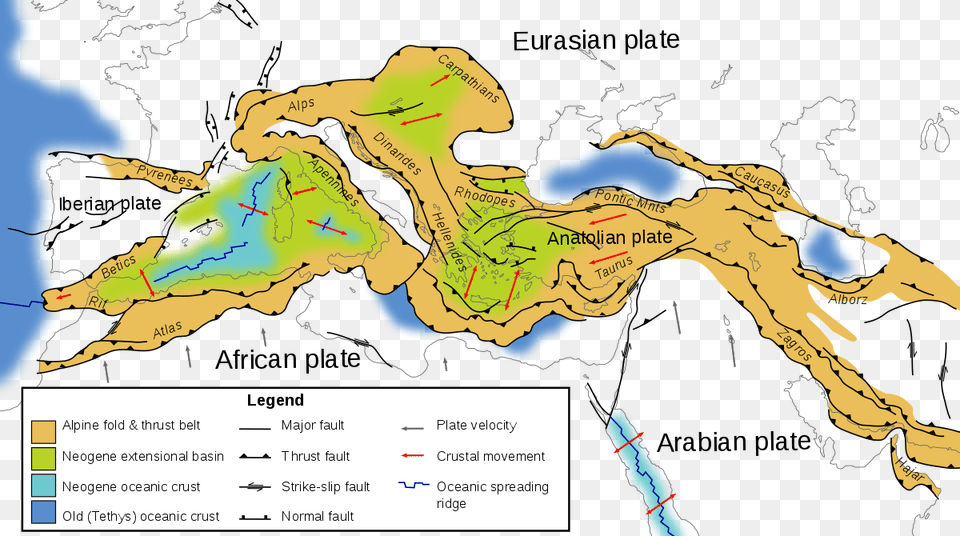 Mediterranean Tectonics, Chart, Plot, Land, Nature Png