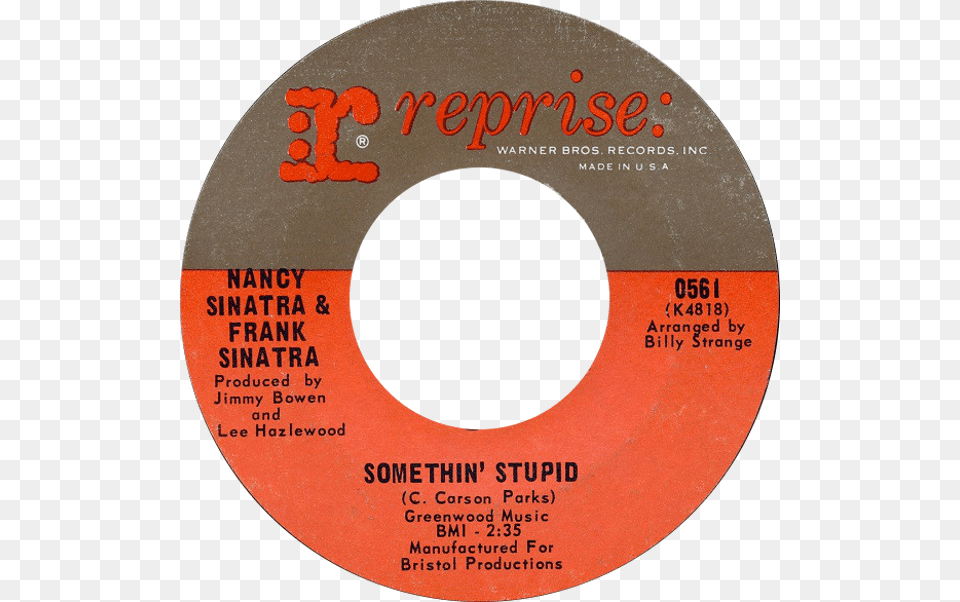 Medium 45 1967 Nancysinatra Somethinstupid Label, Disk, Dvd, Ping Pong, Ping Pong Paddle Png