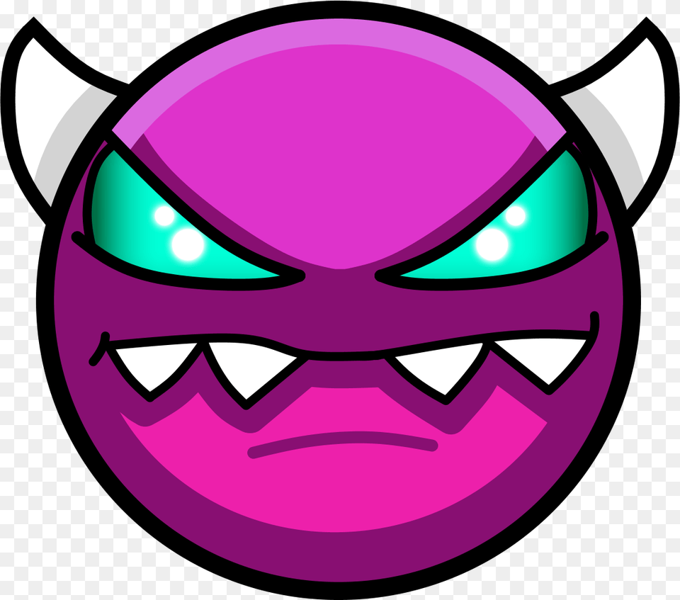 Medium Demon Clipart Geometry Dash Medium Demon, Purple Free Transparent Png