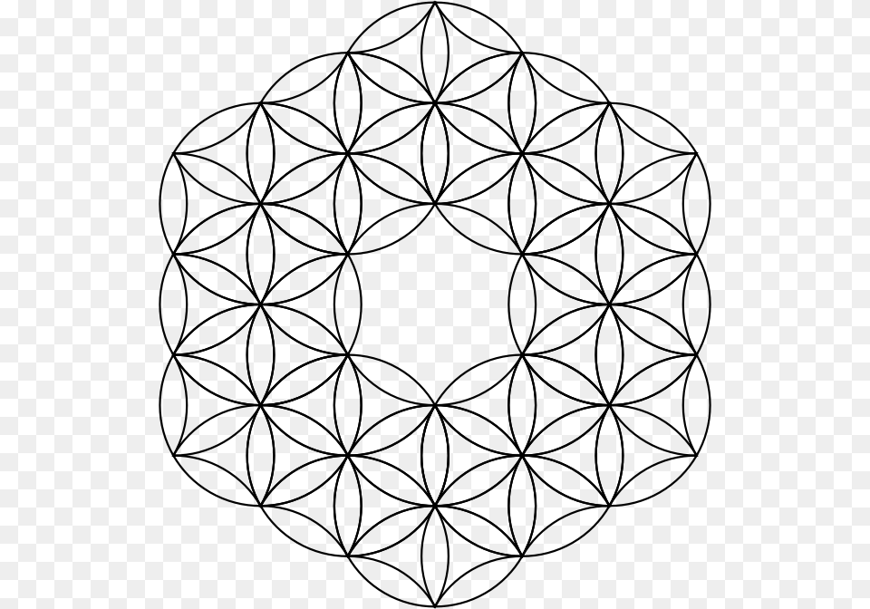 Medium Flower Of Life, Gray Free Png Download