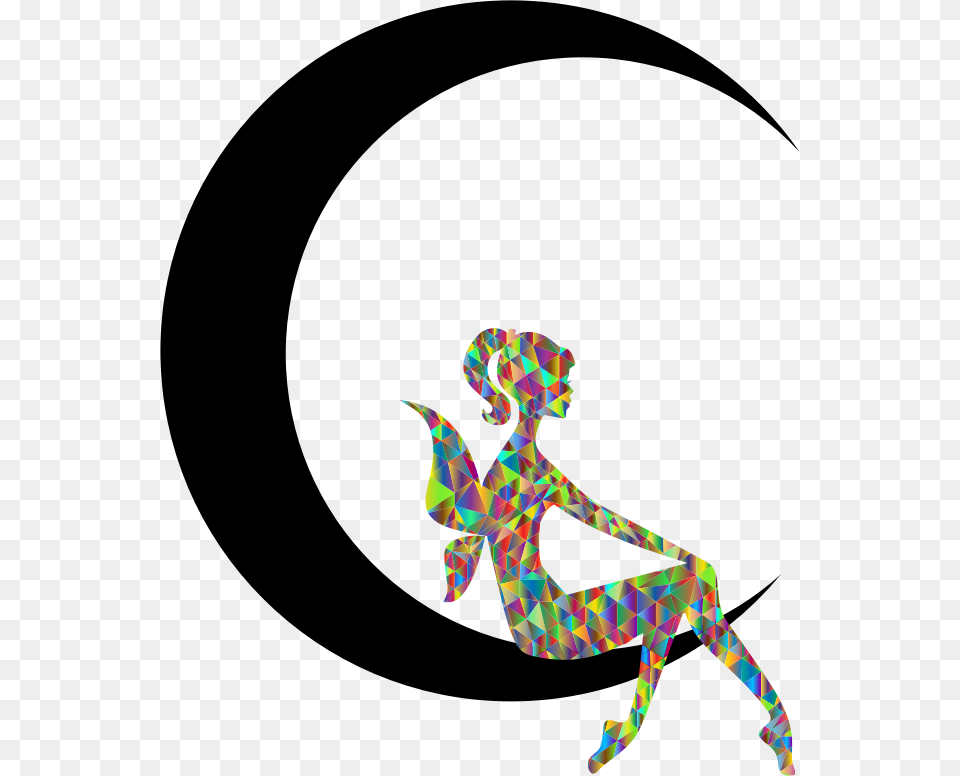 Medium Clipart Woman In The Moon, Dancing, Leisure Activities, Person, Art Png Image