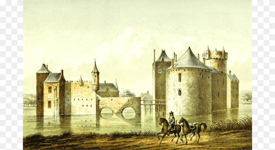 Medium Culemborg Castle, Art, Painting, Fortress, Architecture Png Image