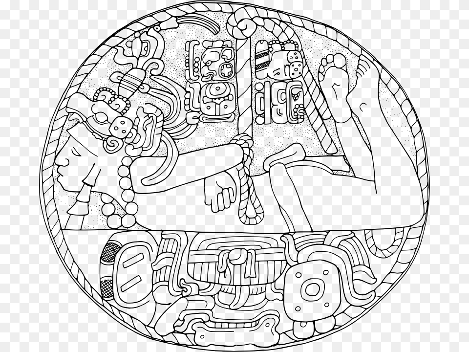 Medium Image Drawing Mayan Transparent, Gray Free Png Download