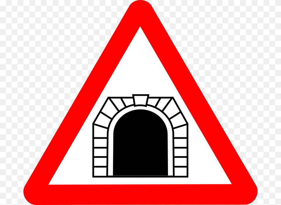 Medium Falling Rocks Sign, Symbol, Road Sign Png Image