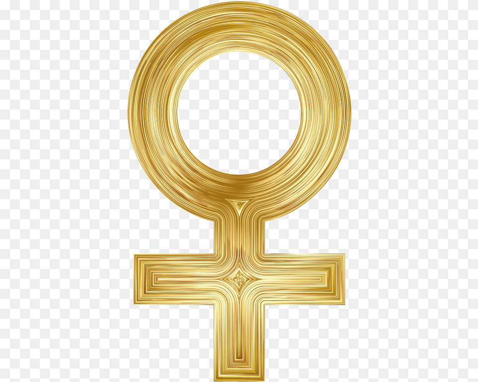 Medium Female Symbol Gold, Cross, Bronze, Chandelier, Lamp Png Image