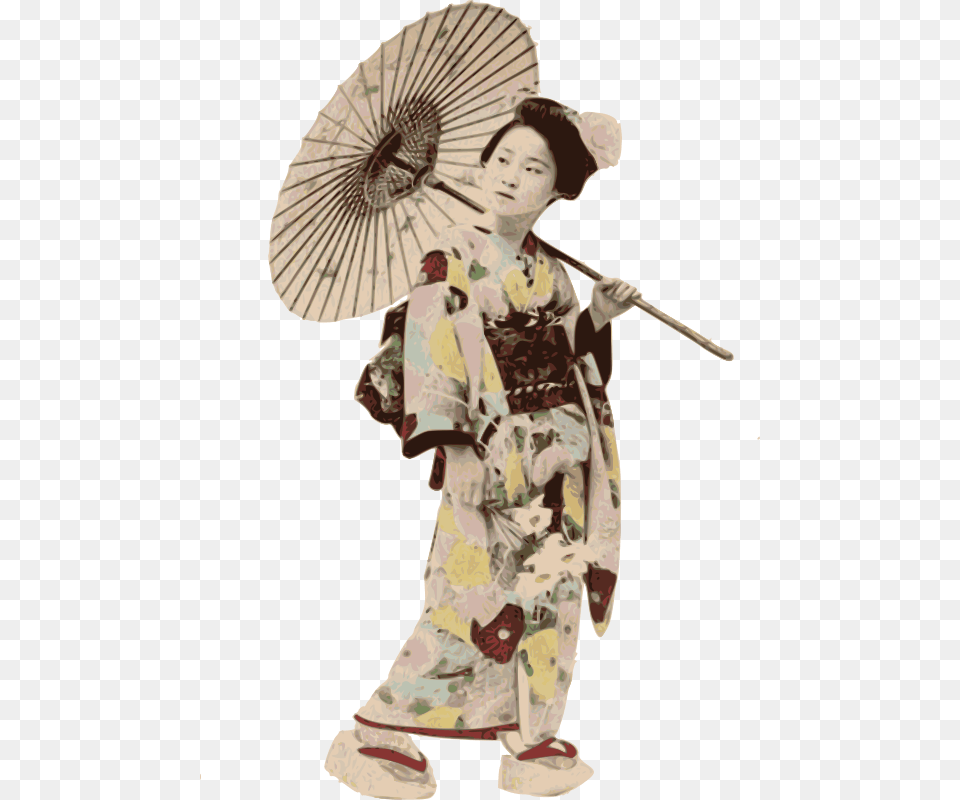 Medium Image Geisha, Formal Wear, Clothing, Dress, Robe Free Png