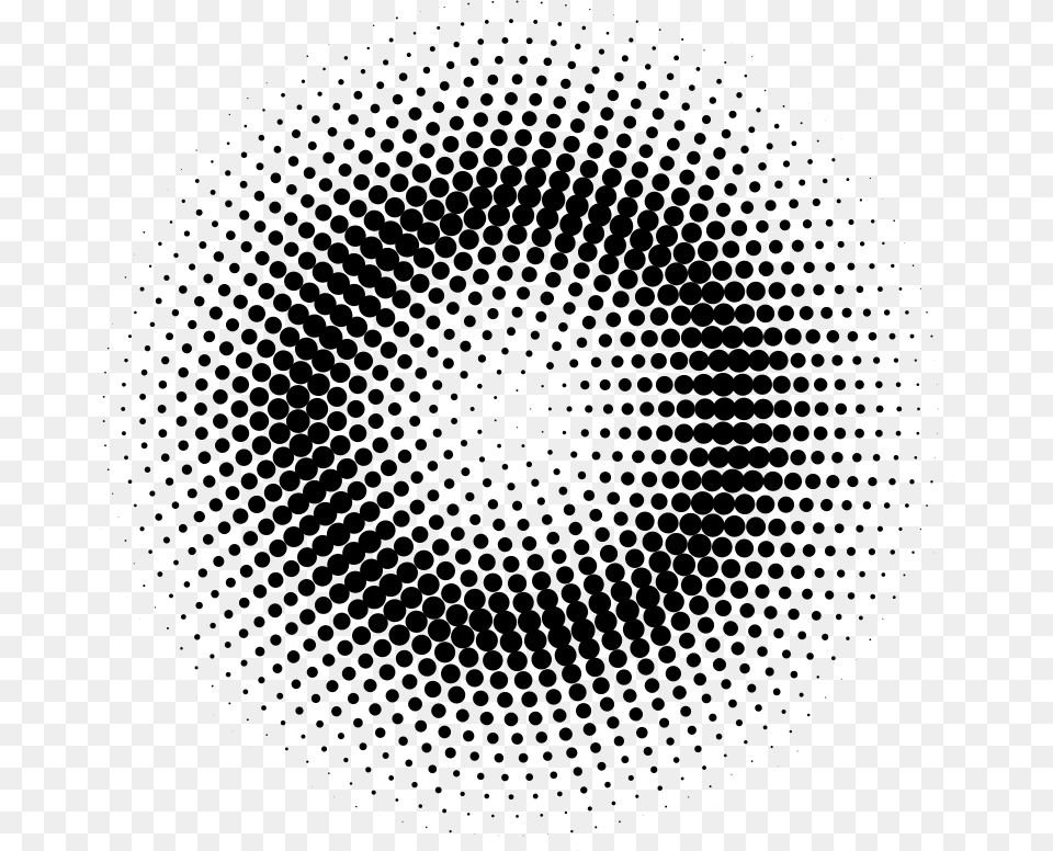 Medium Halftone Circle Vector, Gray Png Image