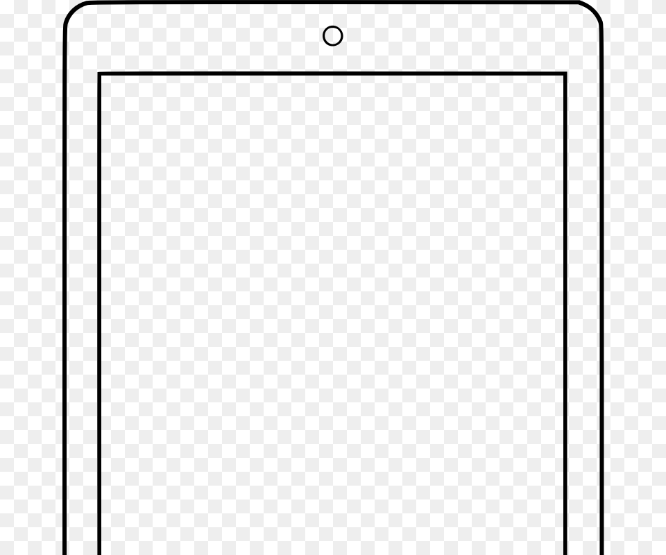 Medium Image Ipad Outline, Gray Free Png