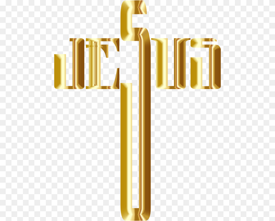 Medium Image Jesus Cross Clipart, Symbol, Gold, Text Png