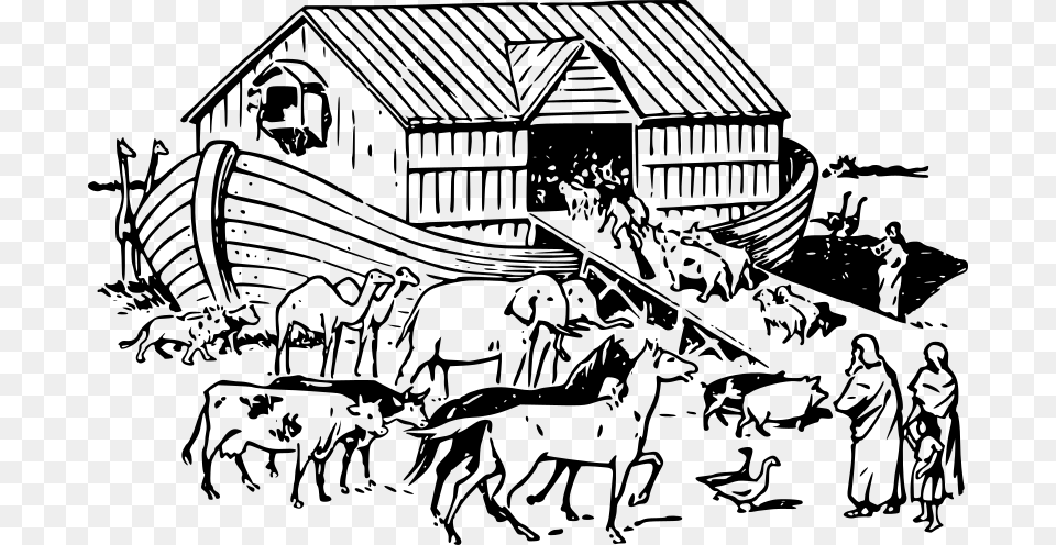 Medium Image Noah39s Ark Clipart Black And White, Gray Free Png