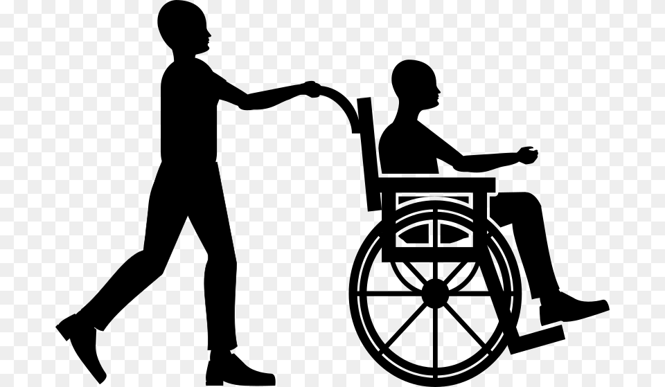 Medium Image Person In Wheelchair Clipart, Gray Free Png