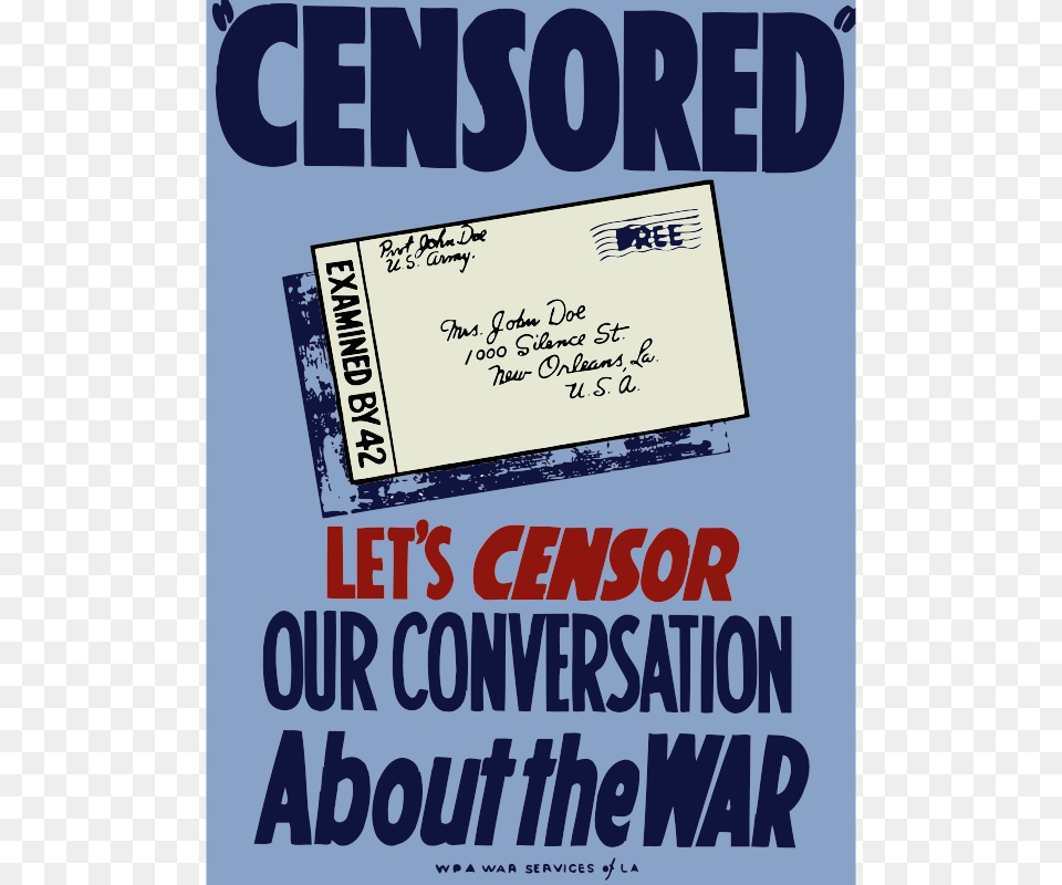 Medium Image Propaganda And Censorship, Advertisement, Poster, Text, Envelope Png