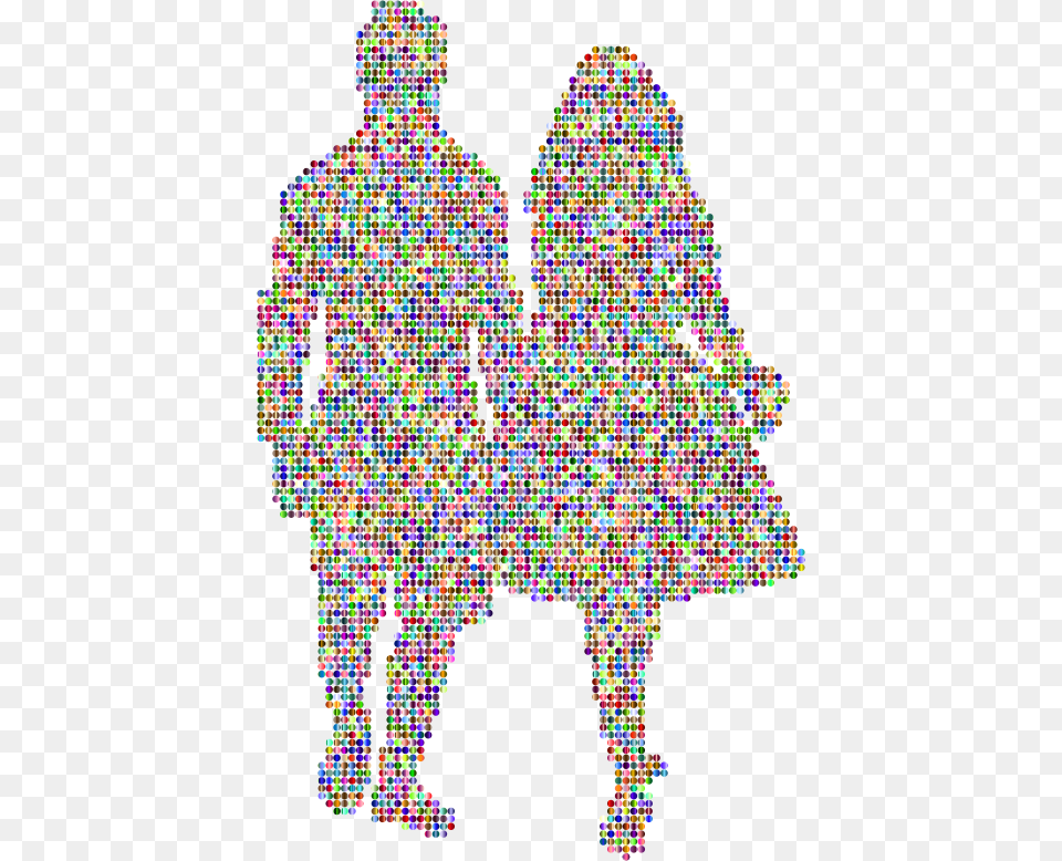 Medium Image Romantic Couple Holding Hands Clipart, Art, Mosaic, Tile, Adult Free Png