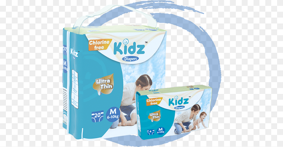 Medium Kidz Diaper Kidz Diaper, Person, Baby Free Png Download