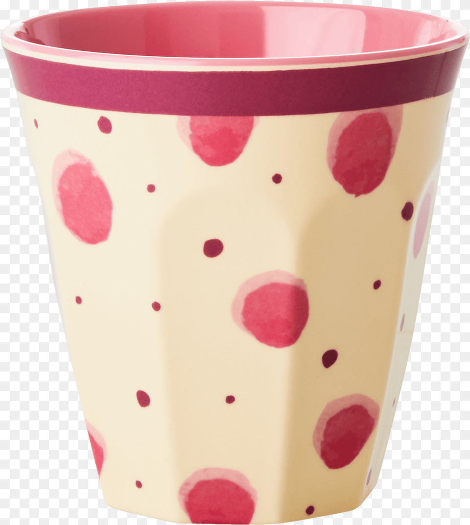Medium Melamine Cup Pink Watercolor Splash Flowerpot, Pottery, Art, Porcelain Png