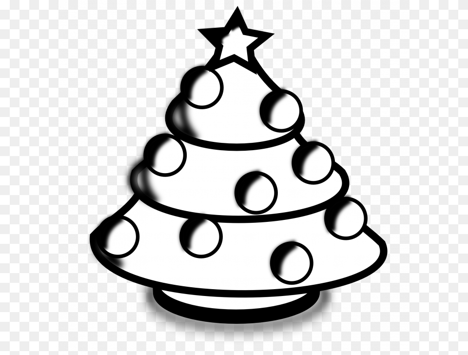 Medium Size Of Christmas Tree Clip Art Merry Christmas Black And White, Stencil, Ammunition, Grenade, Weapon Png Image