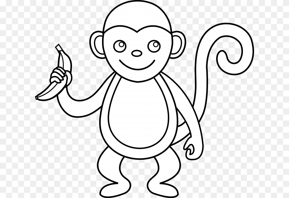 Medium Size Of How To Draw A Cartoon Monkey Head Swinging, Baby, Person, Face Png