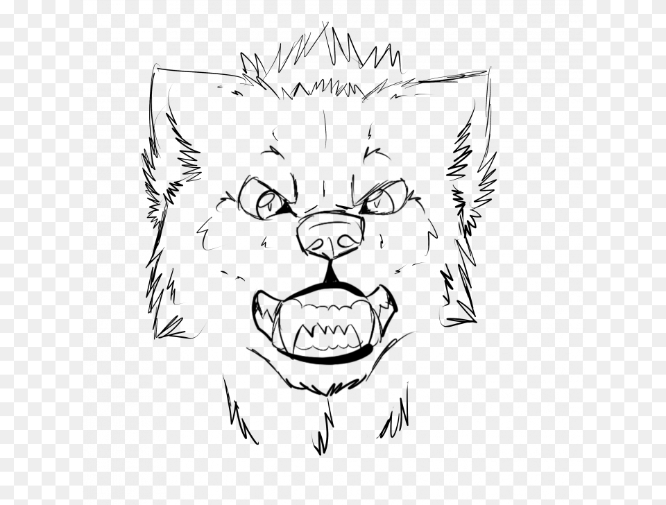 Medium Size Of How To Draw A Wolf Face Front View An Gambar Wajah Serigala Dari Pensil, Gray Free Transparent Png