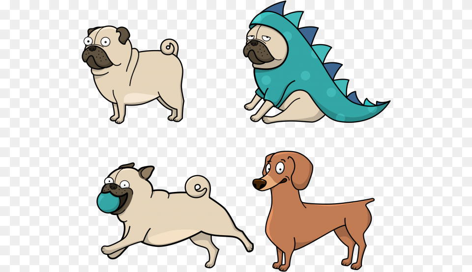 Medium Size Of Puppy Drawing Blood Biting Cartoon Styles Drawing Pug Cartoon, Animal, Bear, Mammal, Wildlife Free Png Download