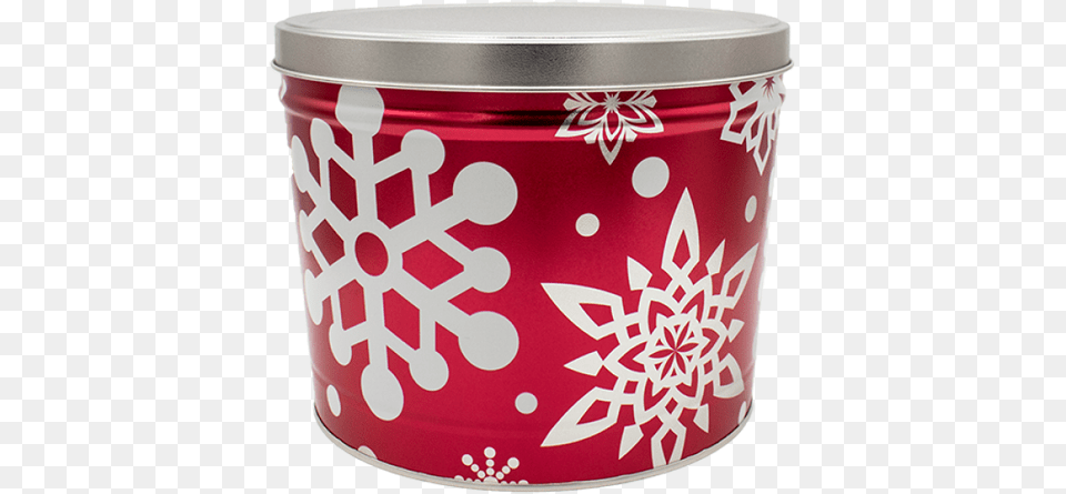 Medium Tin Red Snowflake Nikki39s Popcorn Company, Can Free Png