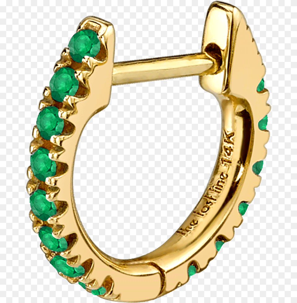 Medium Tsavorite Huggie Earring Earring, Accessories, Gemstone, Jewelry, Emerald Free Transparent Png