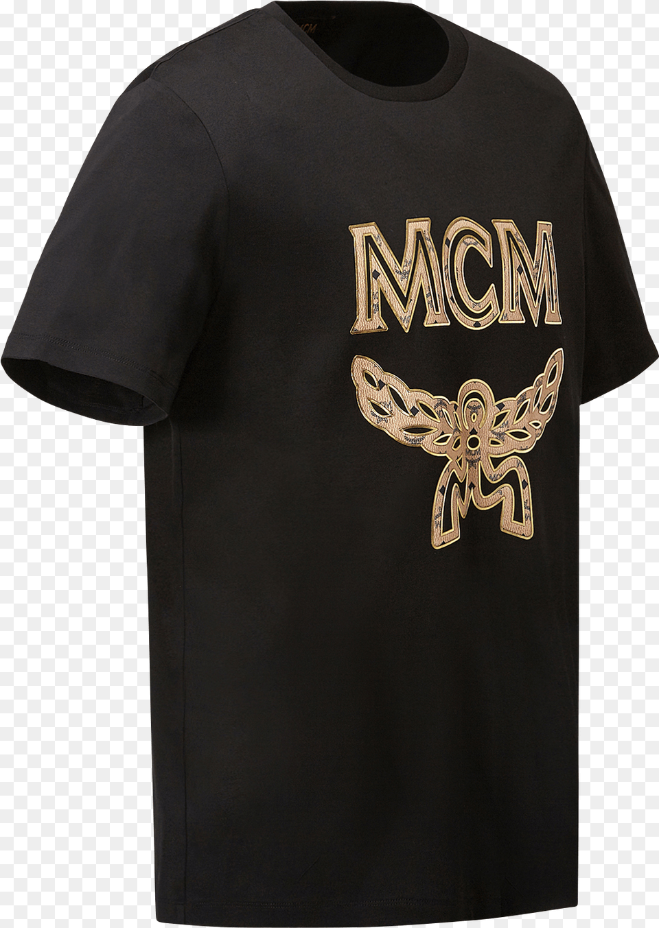 Medium Womenu0027s Logo T Shirt Black Mcm Hk Mcm, Clothing, T-shirt Png Image