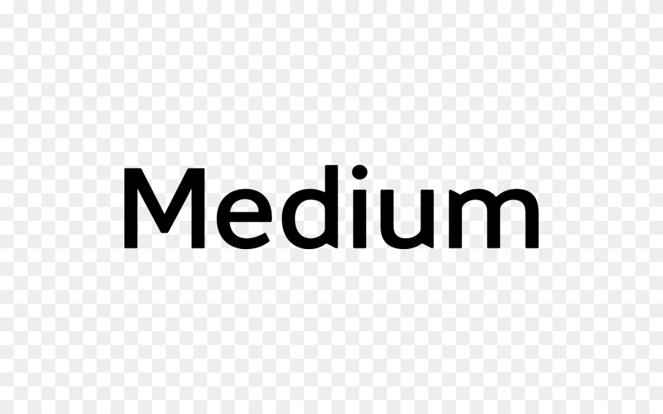 Medium Wordmark Logo Transparent Vector, Gray Png